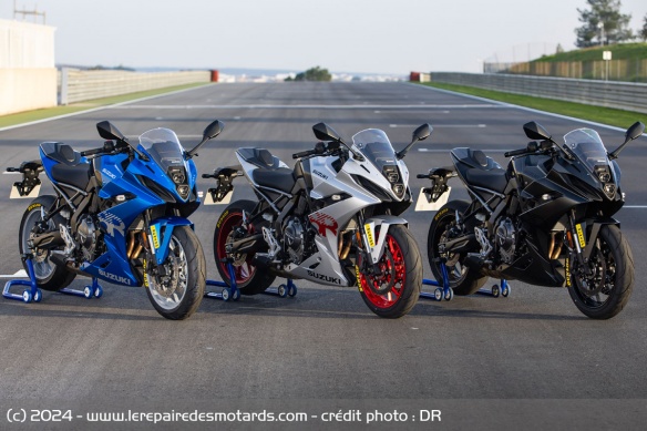 La Suzuki GSX-8R se décline dans trois coloris pour ce millésime 2024