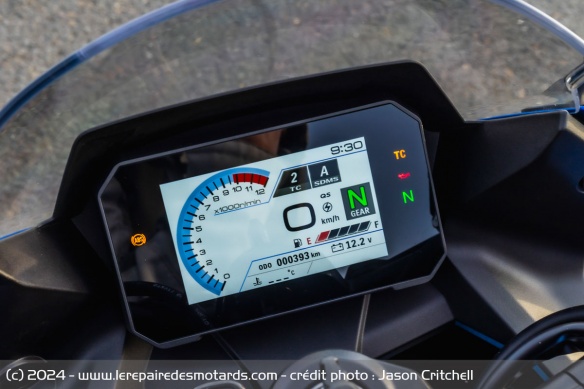 Le compteur TFT de 5'' de la Suzuki GSX-R8
