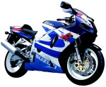 Suzuki GSX-R 750 de trois/quart