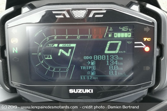 L'instrumentation de la Suzuki Katana