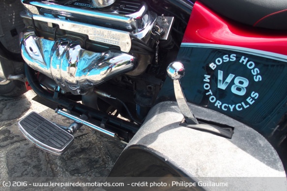 Le levier de vitesse du Boss Hoss Trike V8