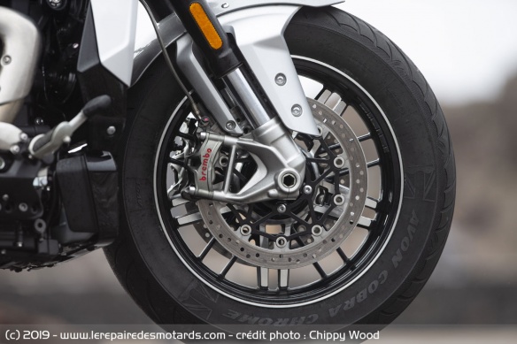 Frein avant de la Triumph Rocket 3 GT