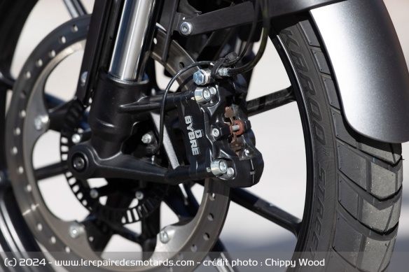 L'étrier radial ByBre de la Triumph Scrambler 400 X