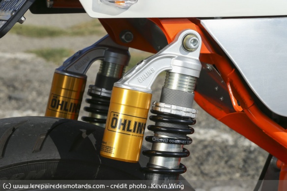 Les amortisseurs Öhlins de la Street Tracker