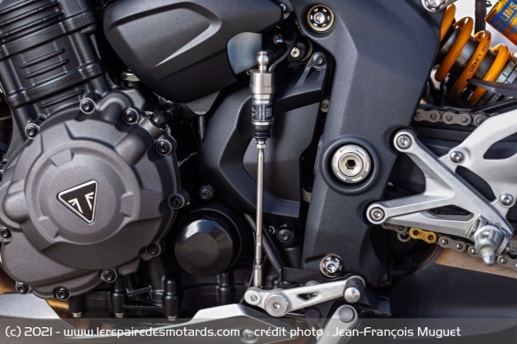 Le shifter de la Triumph Speed Triple 1200 RS