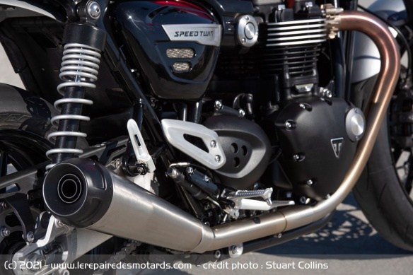 Le silencieux de la Triumph Speed Twin