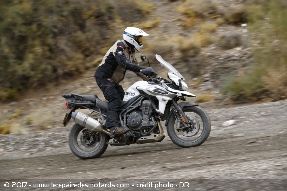Essai Triumph Tiger 1200 XCa sur piste