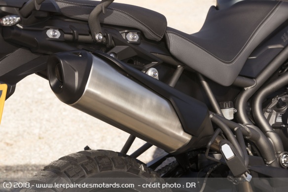 Silencieux de la Triumph Tiger 800 XCa