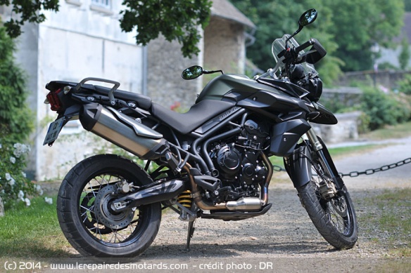 Vue arrière Triumph Tiger 800 XC