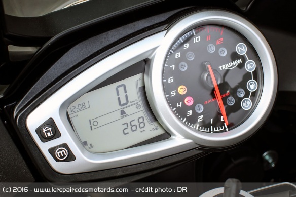 Compteur de la Triumph Tiger Sport