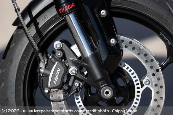 Le frein avant de la Triumph Trident 660