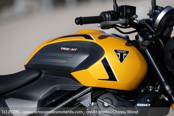 Le réservoir de la Triumph Trident 660