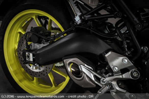 Bras oscillant de la Yamaha MT-09