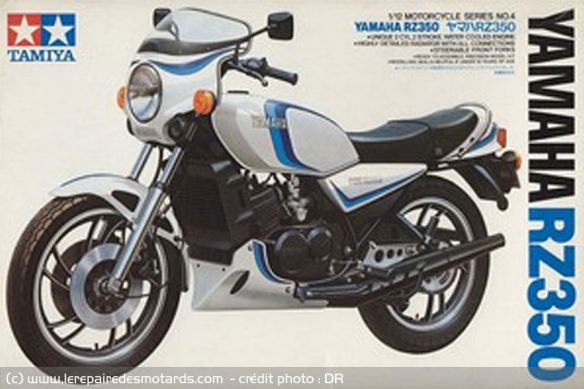 Maquette Tamiya de la Yamaha RZ350 