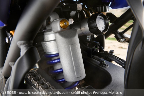 L'amortisseur arrière de la Yamaha Ténéré 700 World Raid