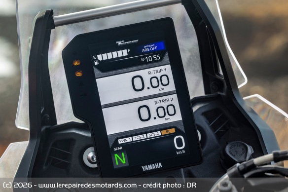 Le compteur TFT de la Yamaha Ténéré 700 World Raid