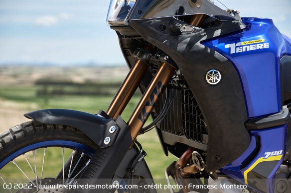 La fourche KYB de la Yamaha Ténéré 700 World Raid