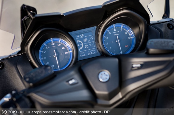 L'instrumentation du Yamaha TMax 560