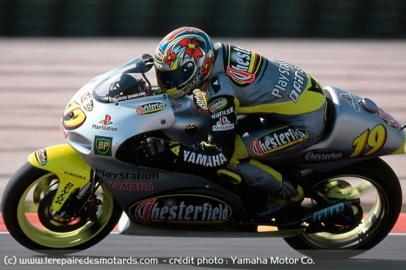 Olivier Jacque sur la Yamaha lors de sa conquête du titre
