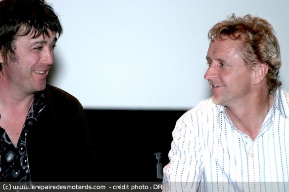 Mark Neale et Kevin Schwantz pour FASTER Première à Hollywood en avril 2004 
