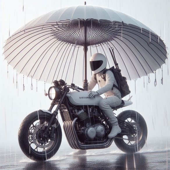 La solution ultime pour le motard : le parapluie moto