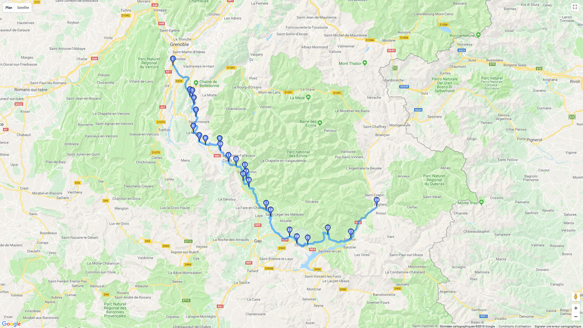 Pour zoomer sur la carte et avoir plus de détails, connectez-vous ! Carte roadbook Pont de Clay à Egliers