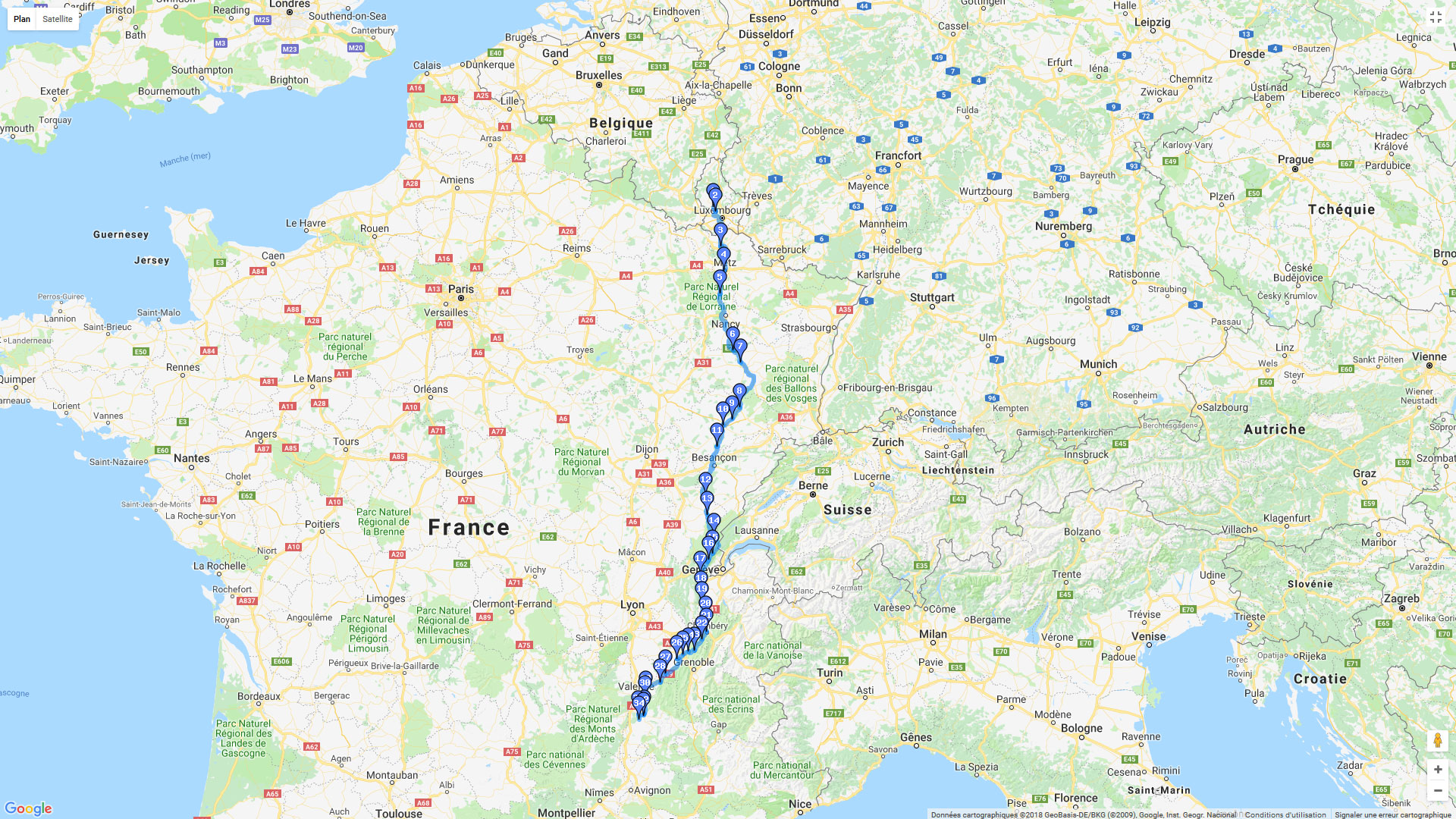 Pour zoomer sur la carte et avoir plus de détails, connectez-vous ! Carte roadbook En route pour la Drôme