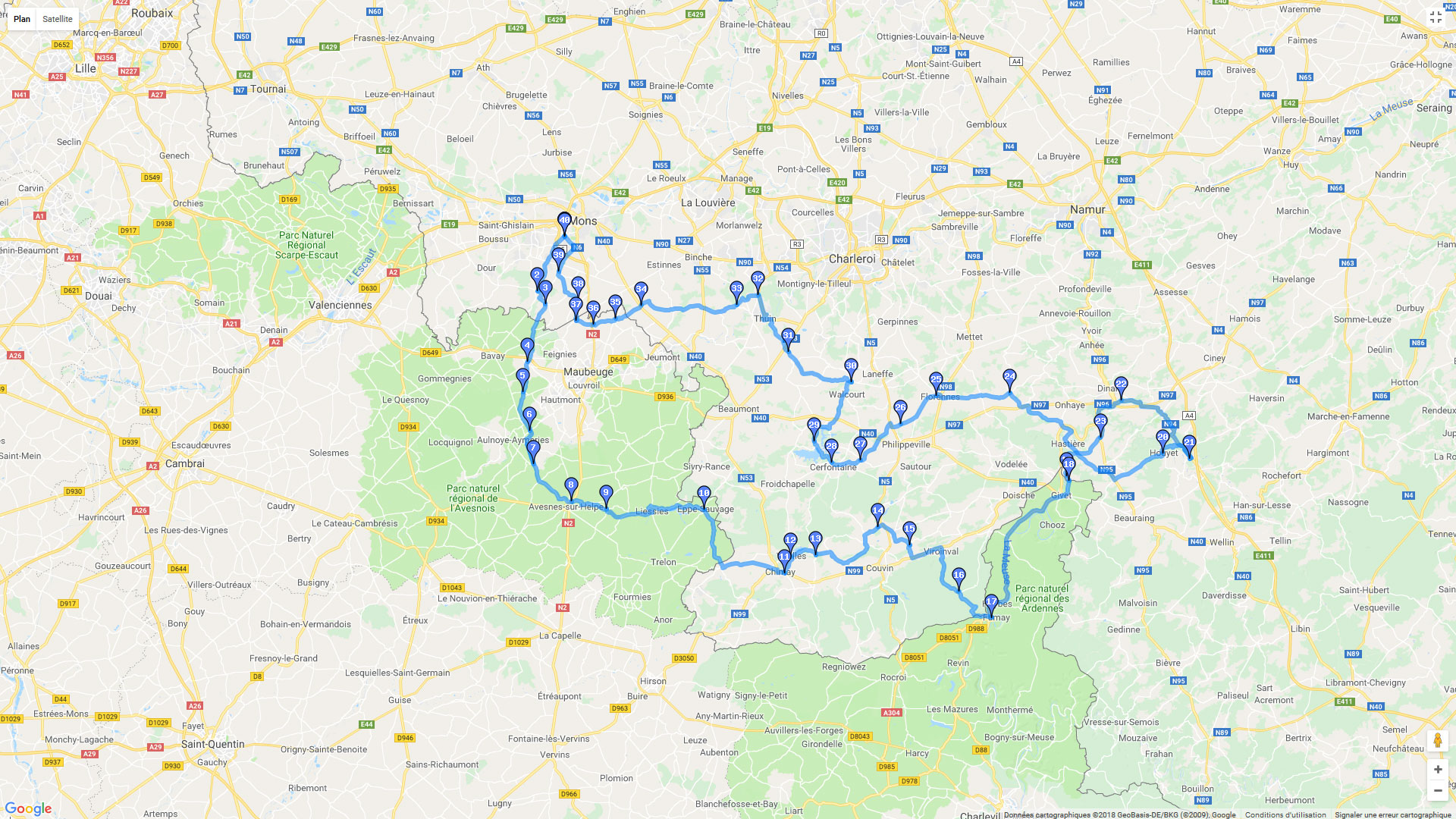 Pour zoomer sur la carte et avoir plus de détails, connectez-vous ! Carte roadbook La Montoise