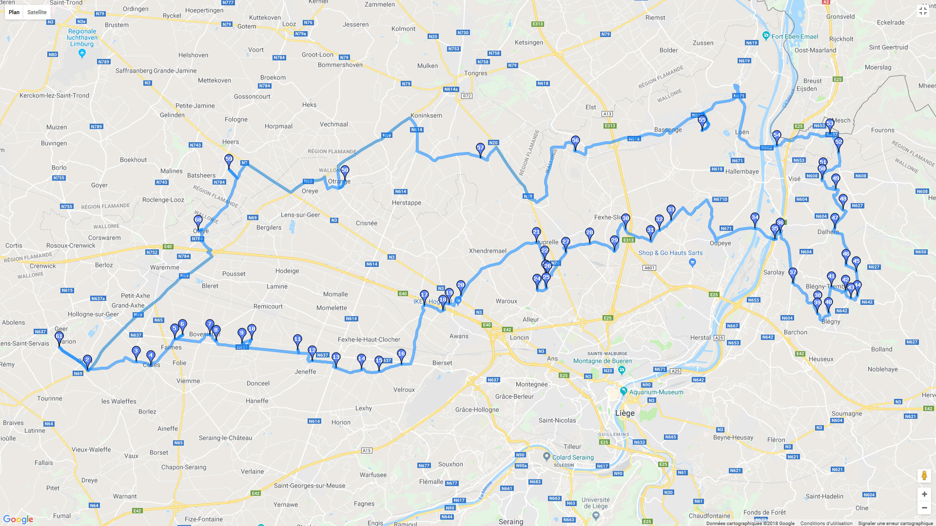 Pour zoomer sur la carte et avoir plus de détails, connectez-vous ! Carte roadbook Da-Li Rallye 2015