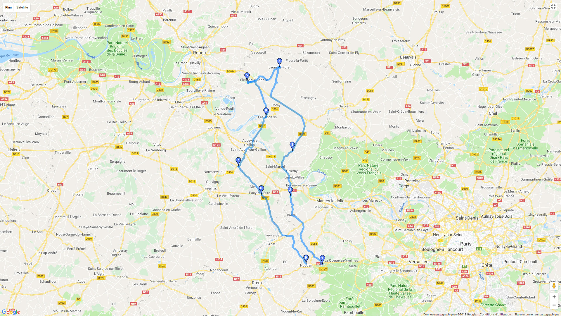 Pour zoomer sur la carte et avoir plus de détails, connectez-vous ! Carte roadbook Le jardin de Van Beek
