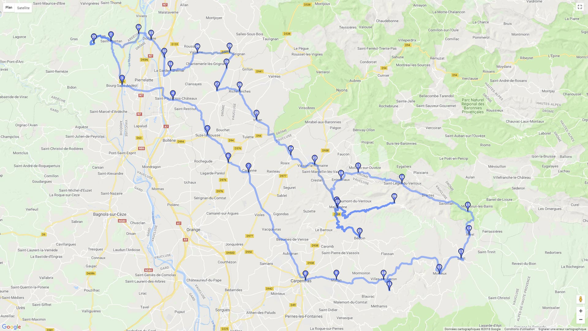 Pour zoomer sur la carte et avoir plus de détails, connectez-vous ! Carte roadbook Le terrain de jeu favoris des Moto-Clubs