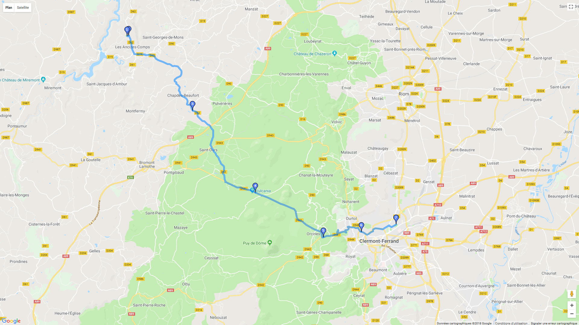 Pour zoomer sur la carte et avoir plus de détails, connectez-vous ! Carte roadbook L'aventure Michelin