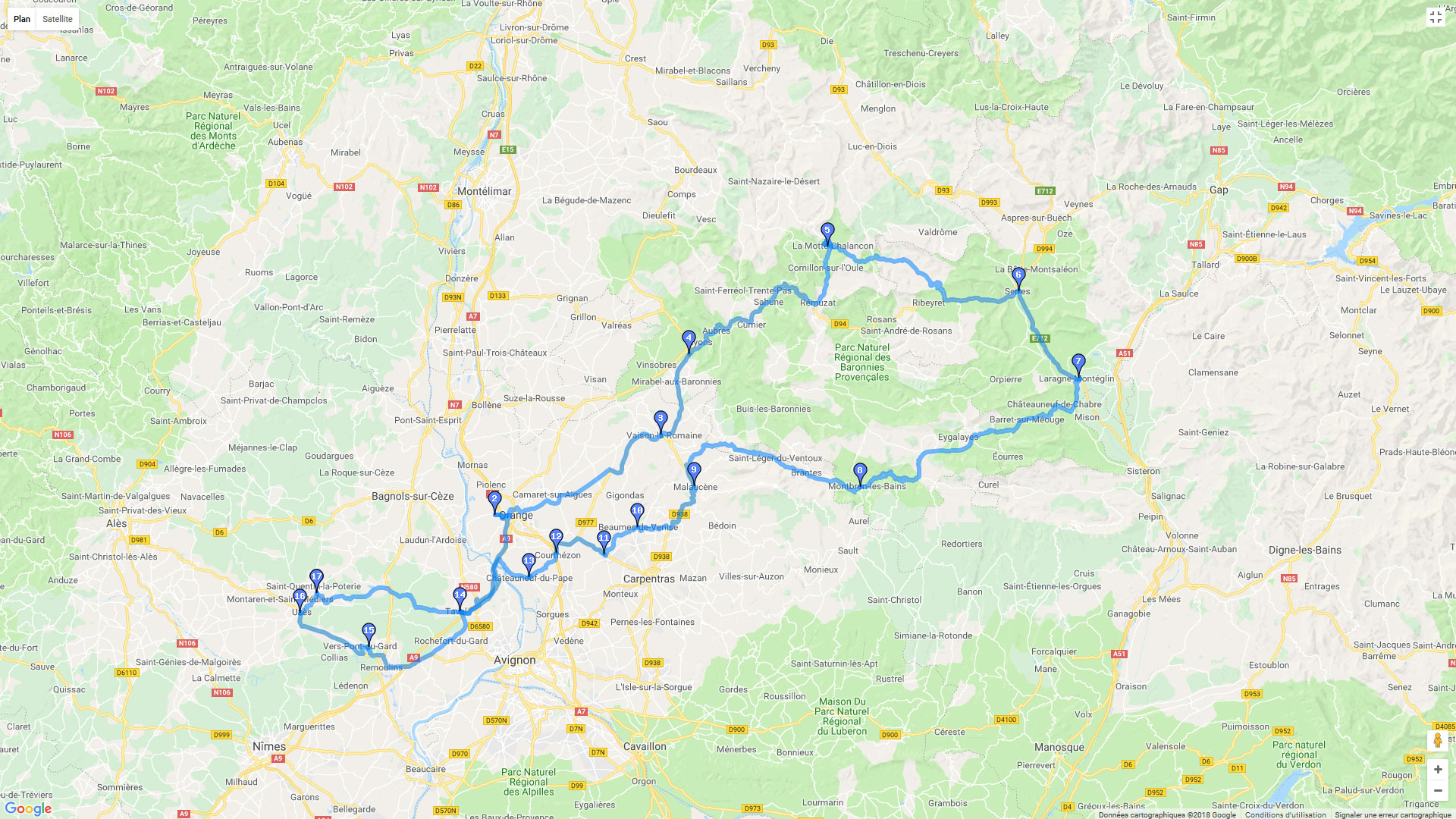 Pour zoomer sur la carte et avoir plus de détails, connectez-vous ! Carte roadbook Gorges de la Méouge