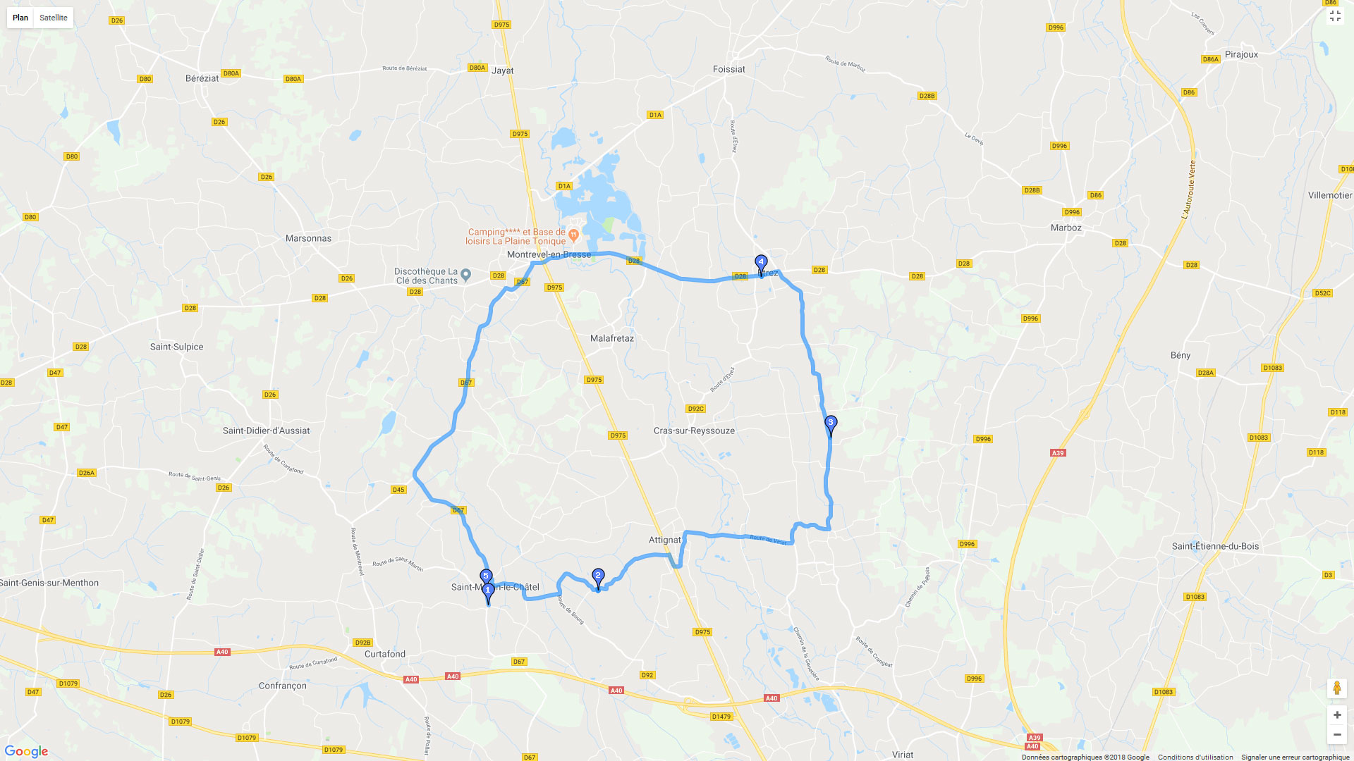 Pour zoomer sur la carte et avoir plus de détails, connectez-vous ! Carte roadbook Saint-Martin-le-Châtel