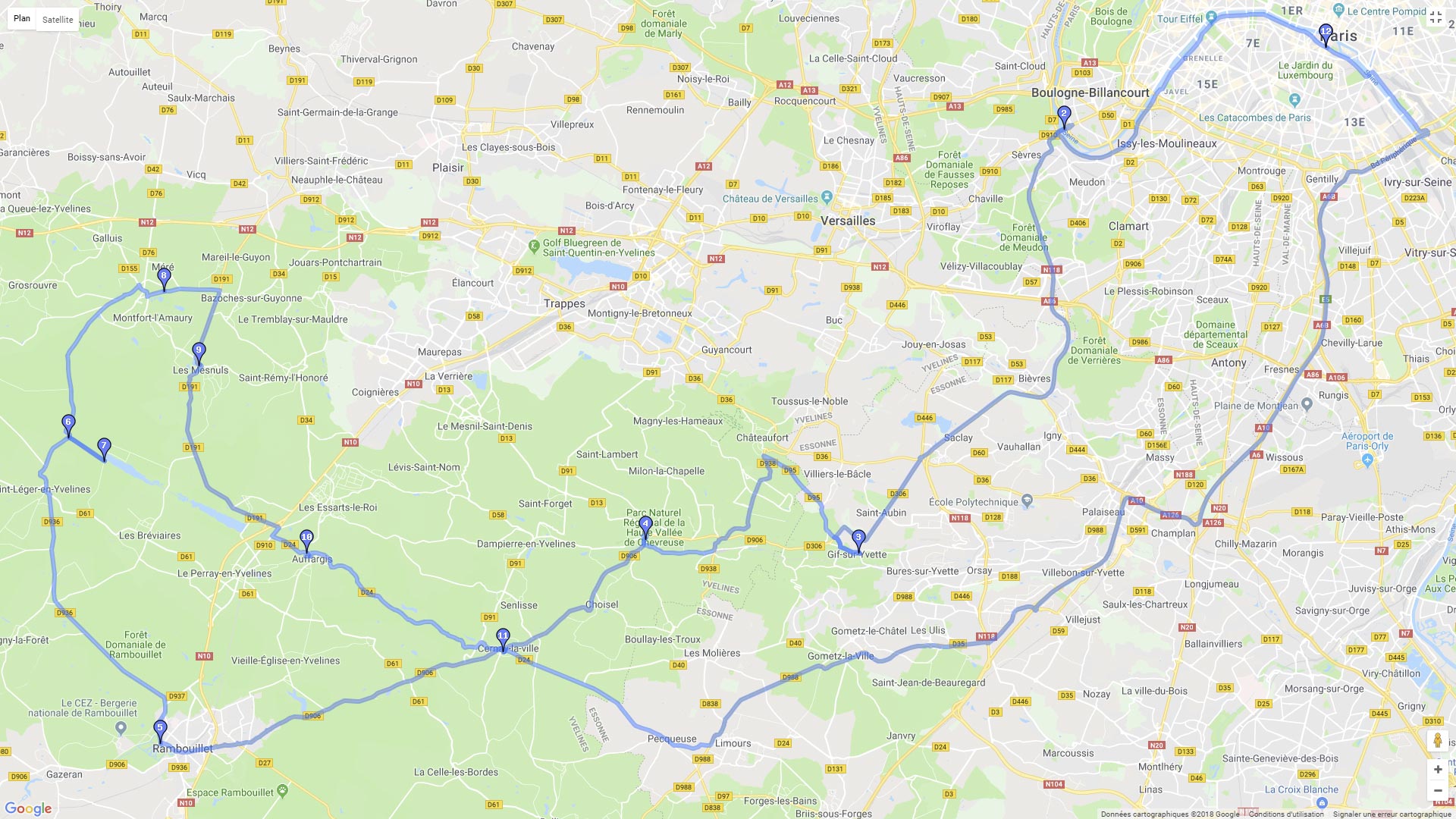 Pour zoomer sur la carte et avoir plus de détails, connectez-vous ! Carte roadbook Etangs de Hollande