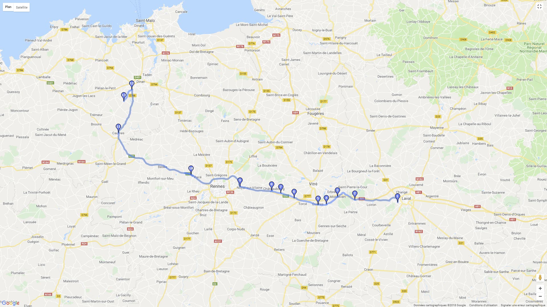 Pour zoomer sur la carte et avoir plus de détails, connectez-vous ! Carte roadbook Balade ENORA
