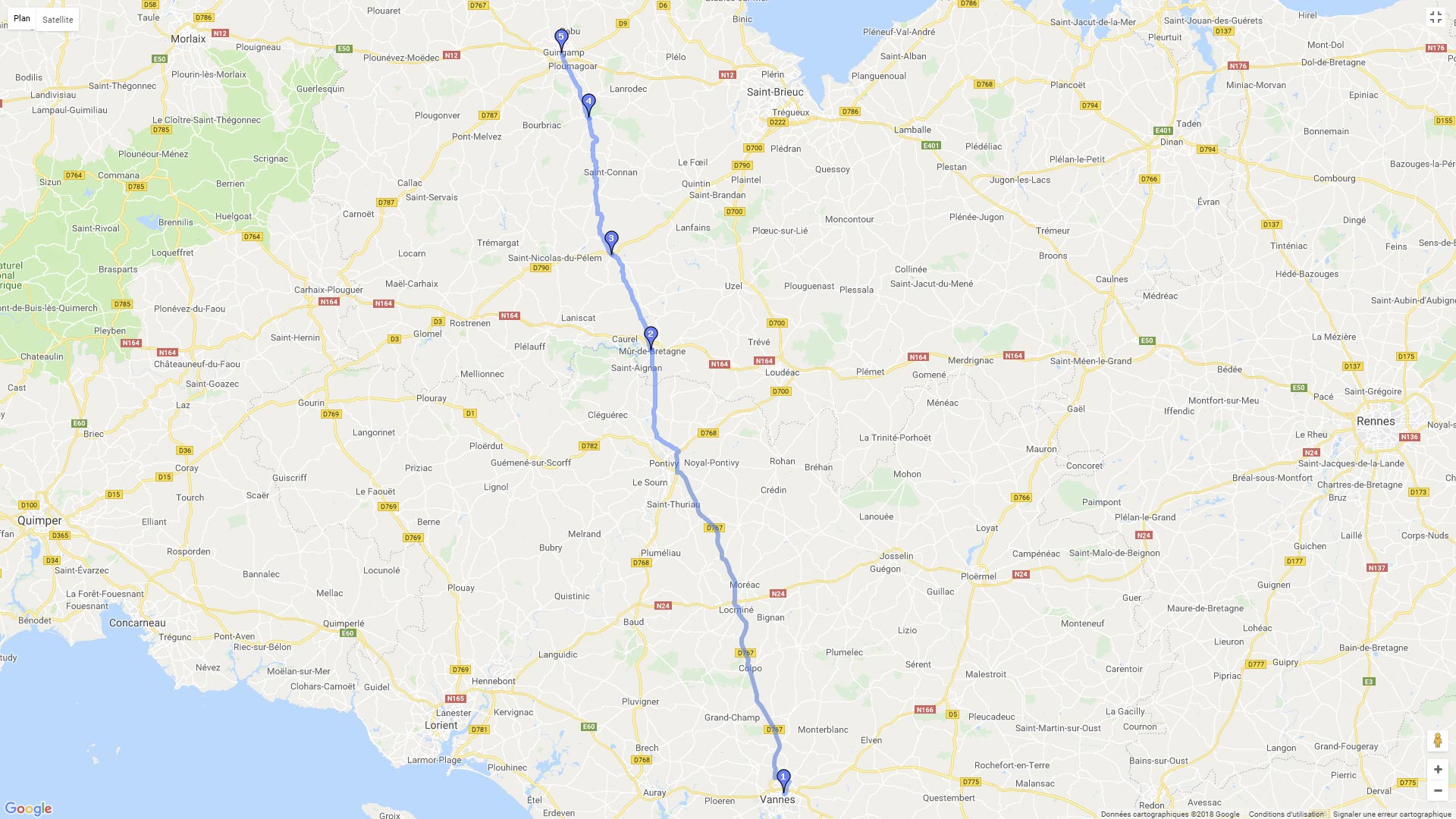 Pour zoomer sur la carte et avoir plus de détails, connectez-vous ! Carte roadbook Les Virages de Corlay