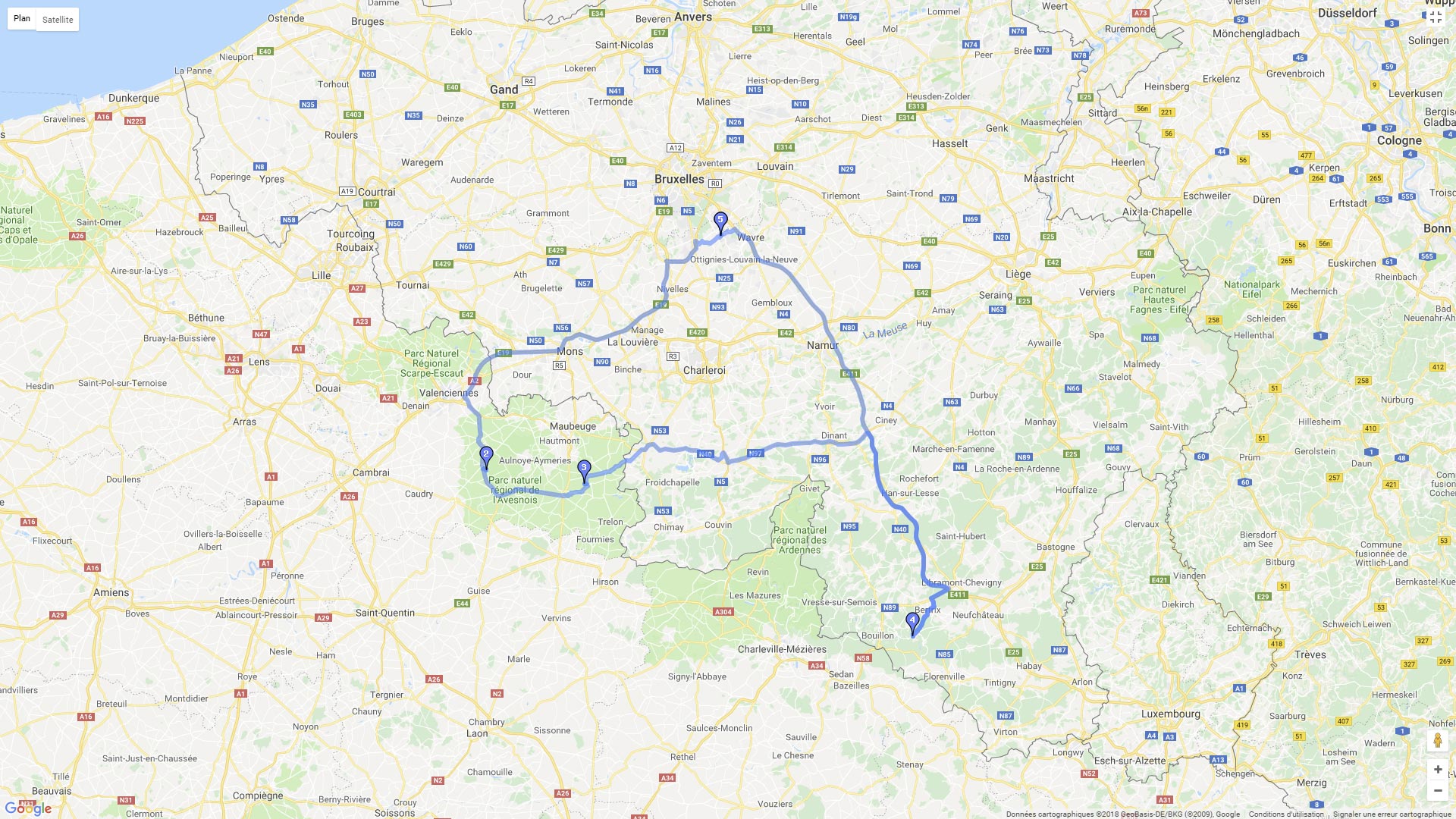 Pour zoomer sur la carte et avoir plus de détails, connectez-vous ! Carte roadbook Genval - Mortehan