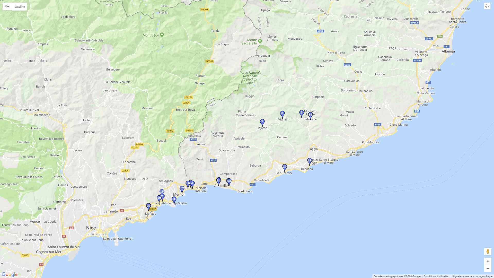Pour zoomer sur la carte et avoir plus de détails, connectez-vous ! Carte roadbook Baïardo