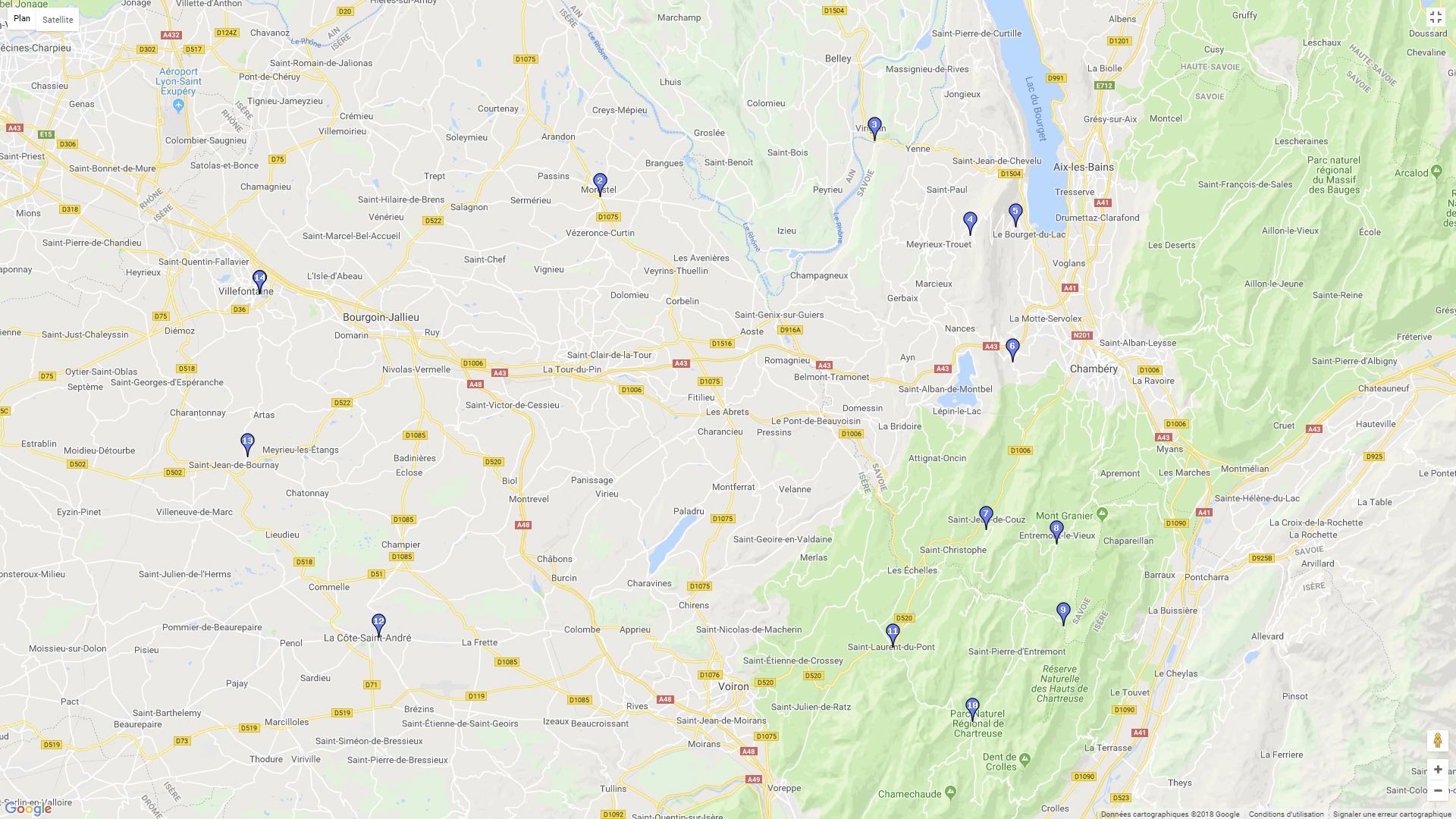 Pour zoomer sur la carte et avoir plus de détails, connectez-vous ! Carte roadbook La Chartreuse
