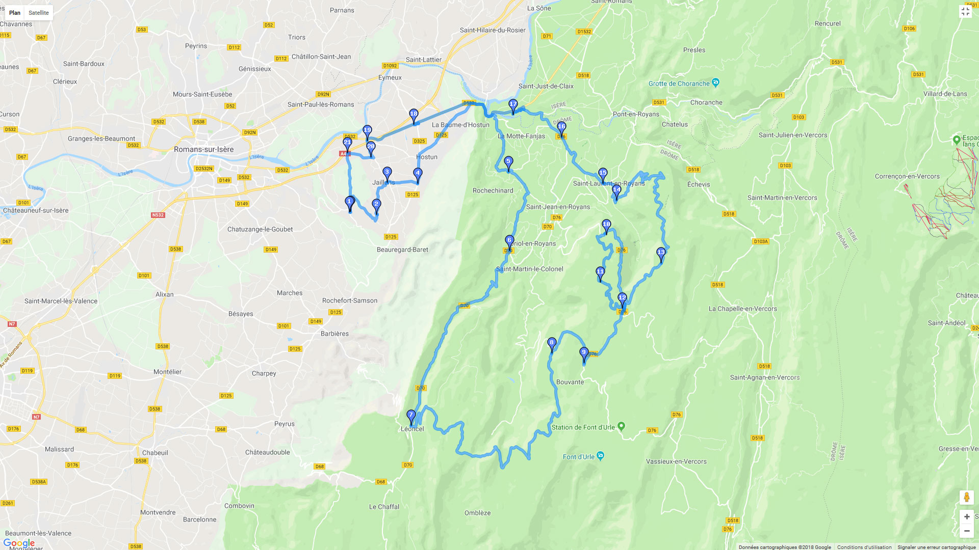 Pour zoomer sur la carte et avoir plus de détails, connectez-vous ! Carte roadbook Beauregardoise