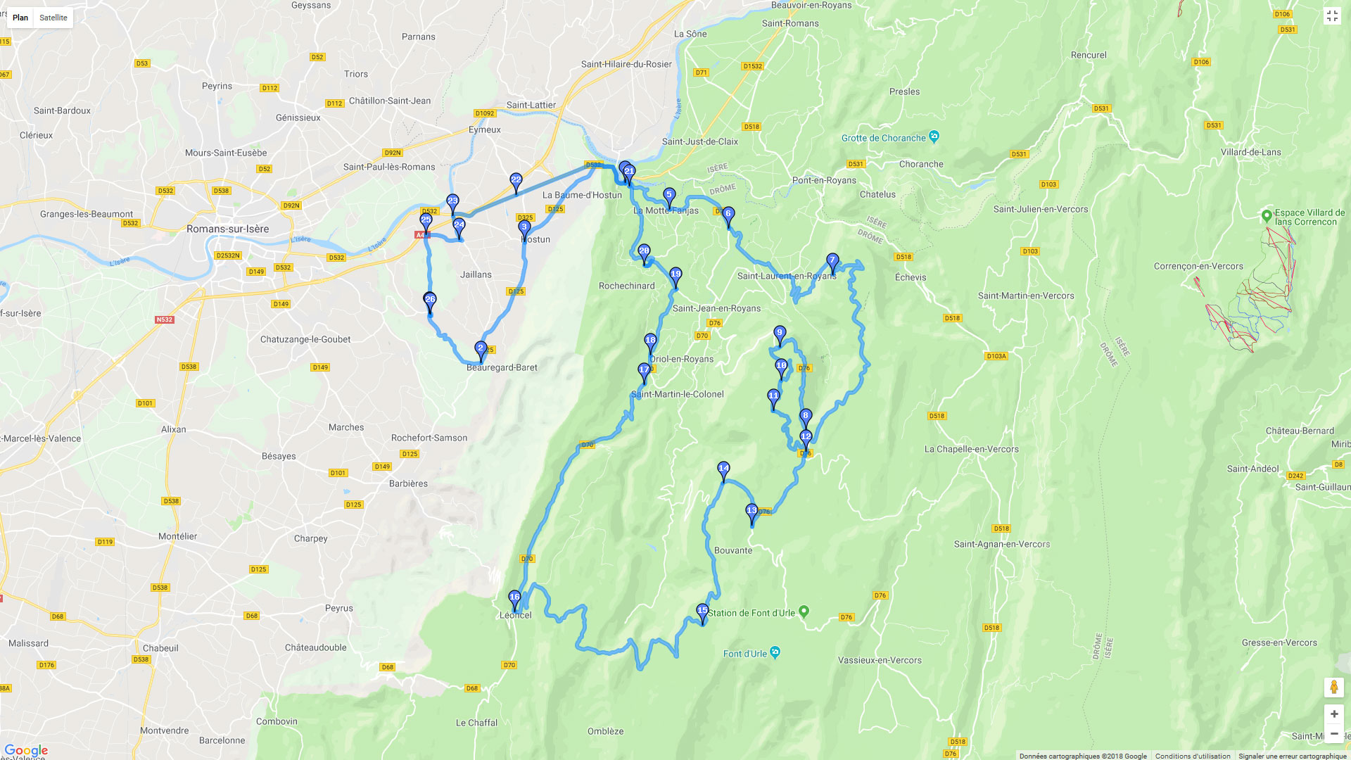 Pour zoomer sur la carte et avoir plus de détails, connectez-vous ! Carte roadbook Beauregardoise et Larps