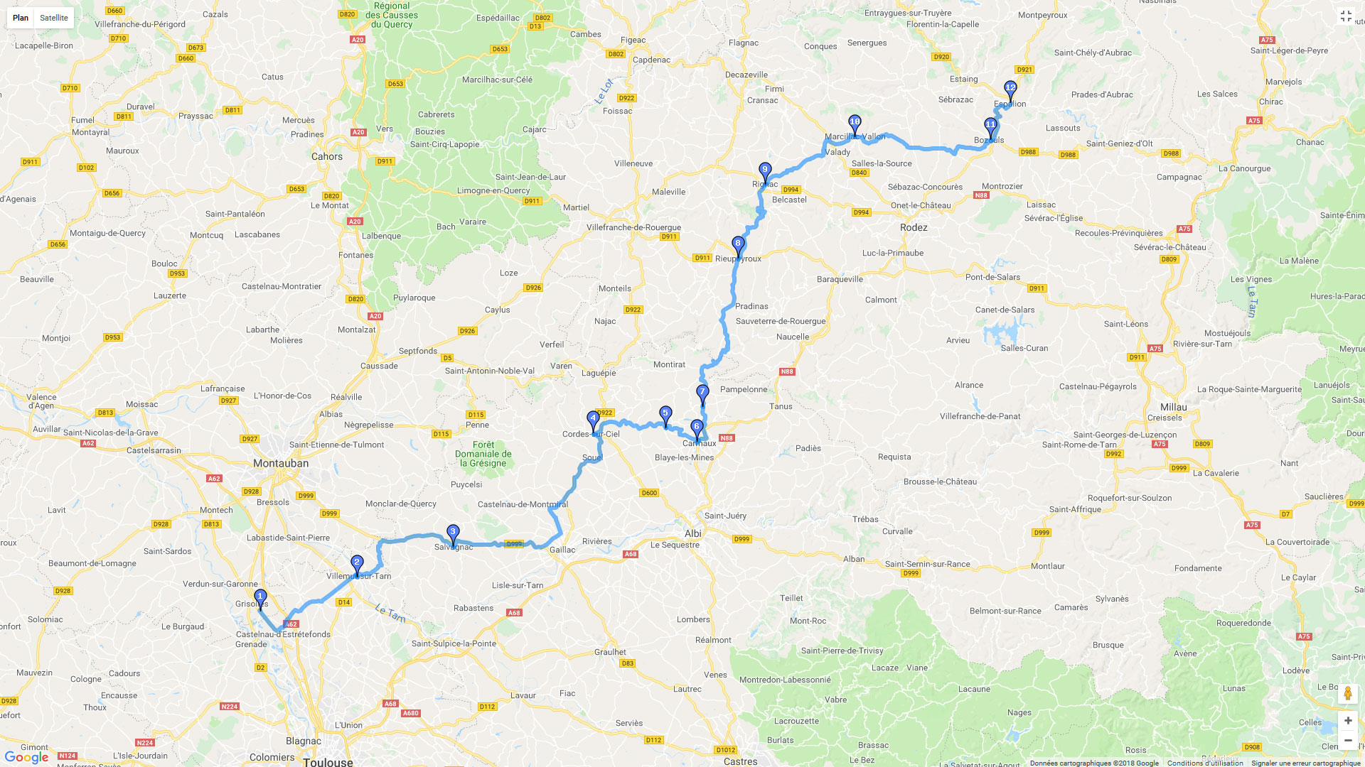 Pour zoomer sur la carte et avoir plus de détails, connectez-vous ! Carte roadbook Transcantal1
