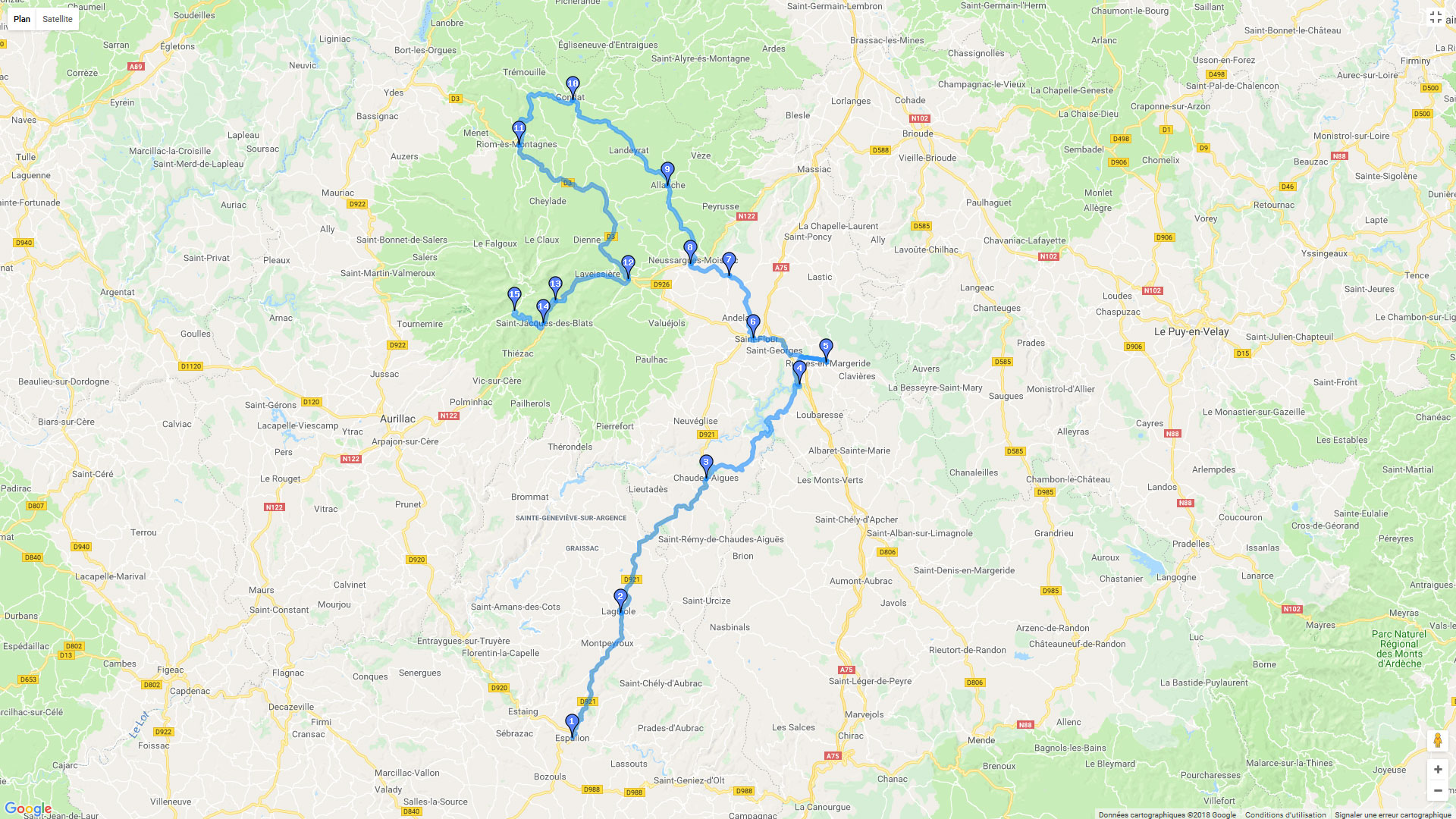 Pour zoomer sur la carte et avoir plus de détails, connectez-vous ! Carte roadbook Transcantal2