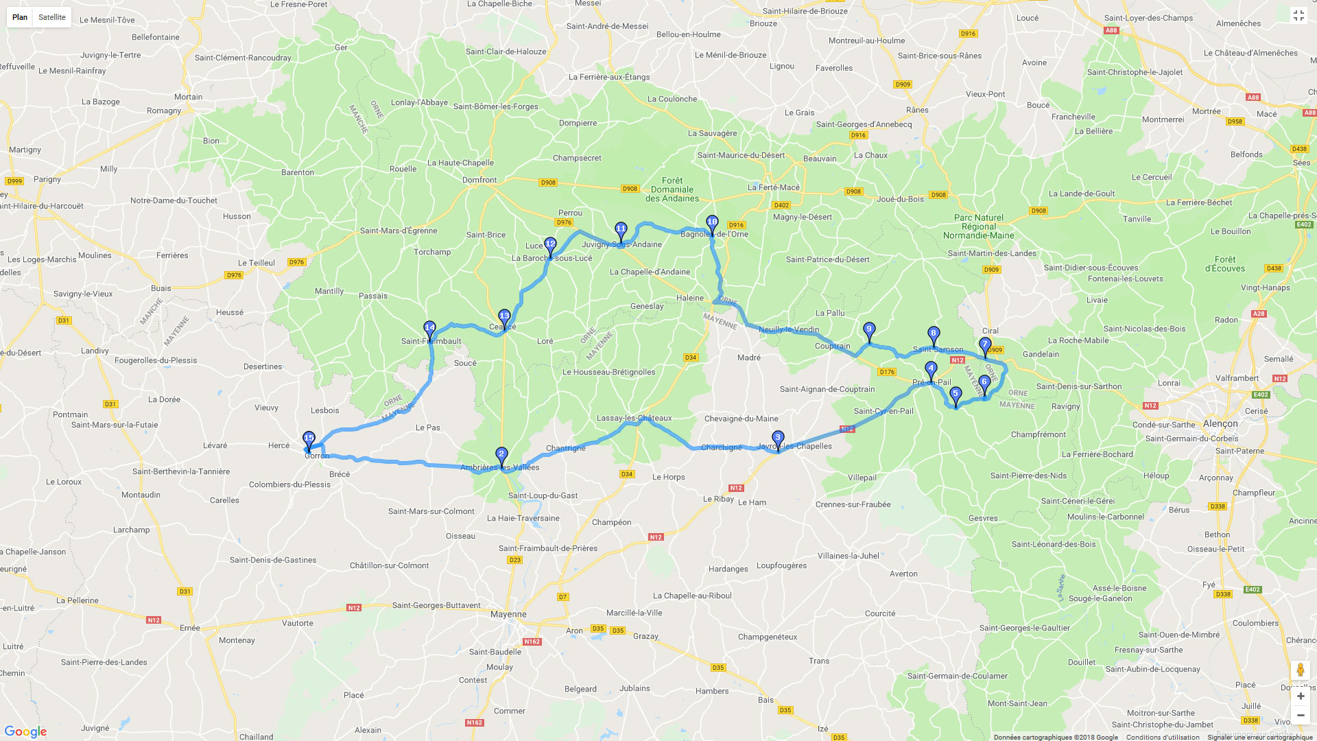 Pour zoomer sur la carte et avoir plus de détails, connectez-vous ! Carte roadbook Le Mont des Avaloirs