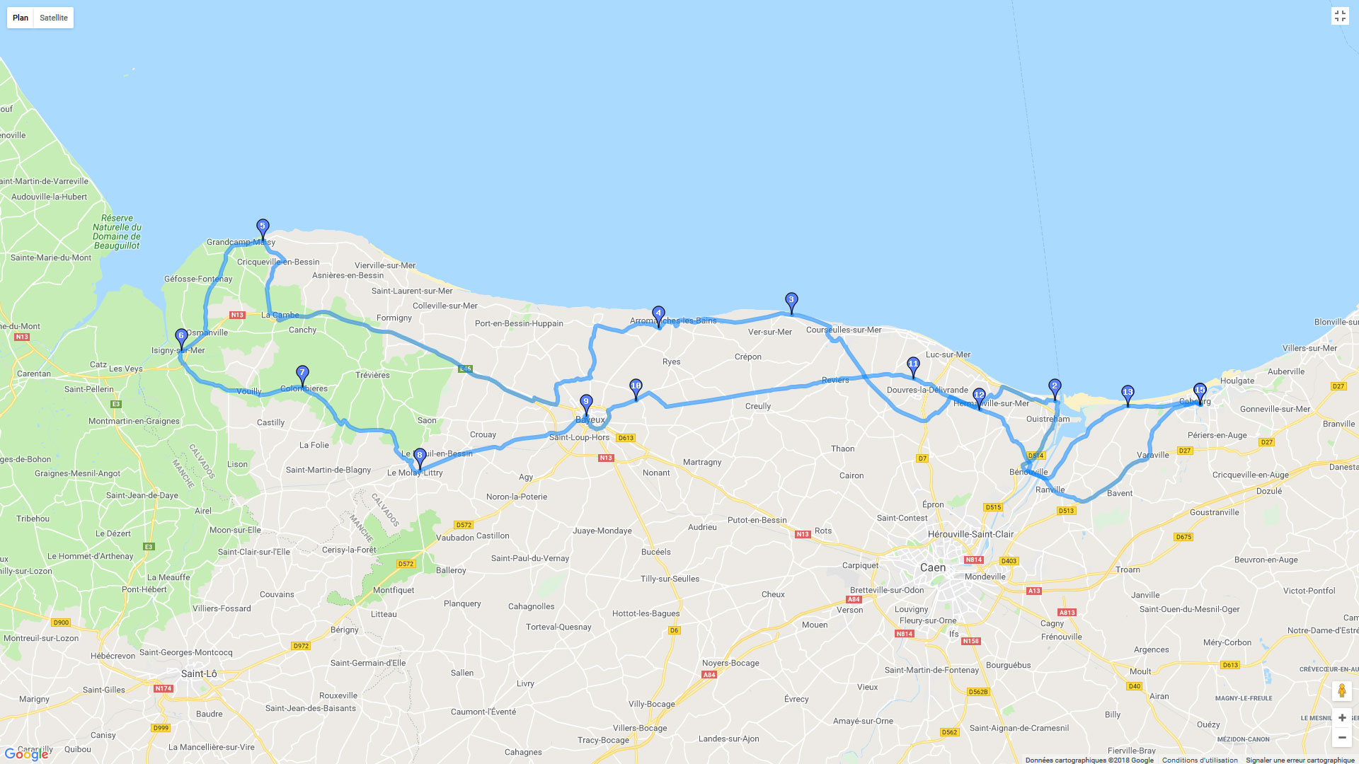 Pour zoomer sur la carte et avoir plus de détails, connectez-vous ! Carte roadbook Côte de Nacre