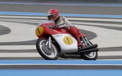 Giacomo Agostini au guidon d'une MV3