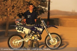 David Vuillemin lors de son départ en AMA avec Yamaha