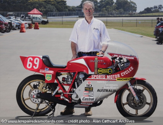 Jim Scaysbrook et sa Ducati de 1978 Jim Scaysbrook et sa Ducati de 1978