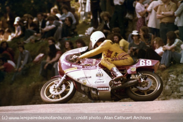 Scaysbrook sur la NCR Ducati lors du Senior TT 1978 Scaysbrook sur la NCR Ducati lors du Senior TT 1978